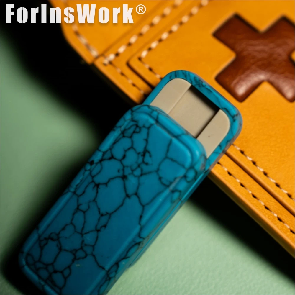 MUSI EDC Blue Jade PEEK 기계식 푸시 슬라이더 안티 스트레스 장난감 Fidget Slider Cool Fidget Toys