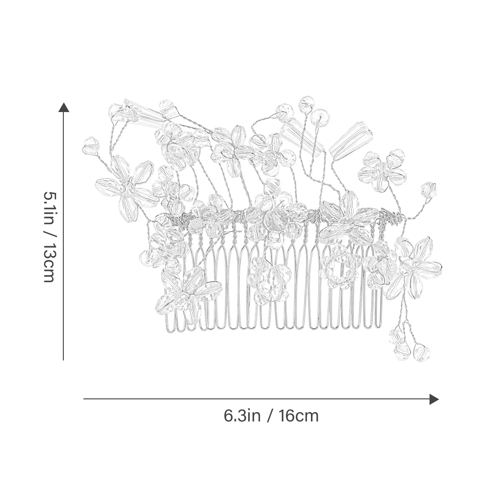 مشط شعر الزفاف إكسسوارات العروس أنيقة قطعة شعر الزفاف مشط جانبي للنساء أغطية الرأس لحفلات الزفاف #4