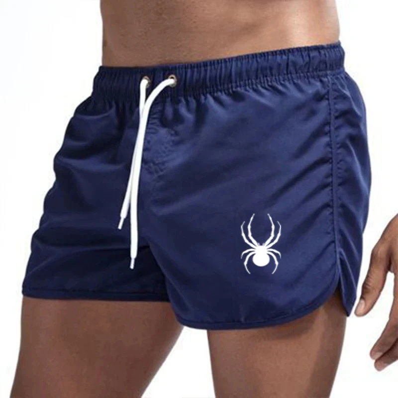 Men\'s Breathable Swim Trunks Beach Shorts Comfortable Fitness Shorts Sports Casual Summer Drawstring Three-point Pants