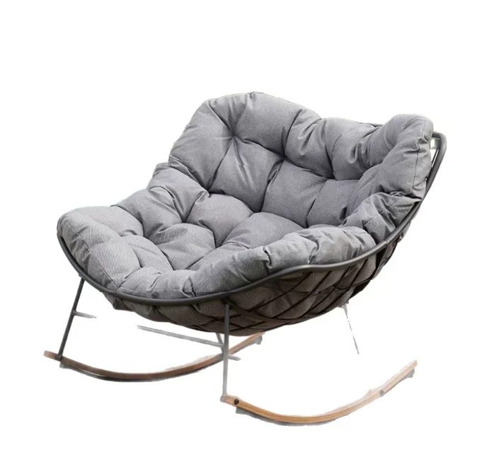 Outdoor Rocking Chair Balcony Adult Home Leisure Chair Lazy Sofa Rocking Chair Recliner Single