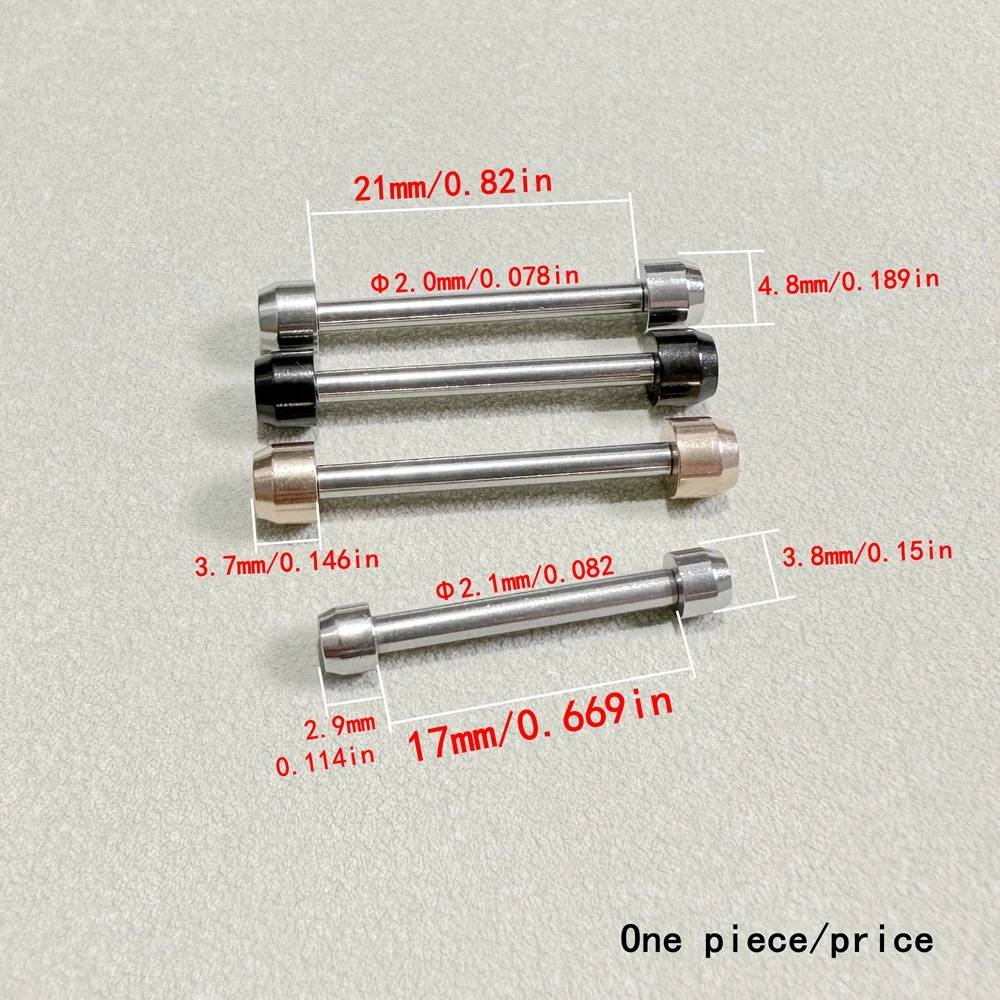 Es adecuado para tornillos Tissot T048, eje fijo de acero inoxidable, oro rosa/negro, sujetadores para correas de reloj para hombres/mujeres