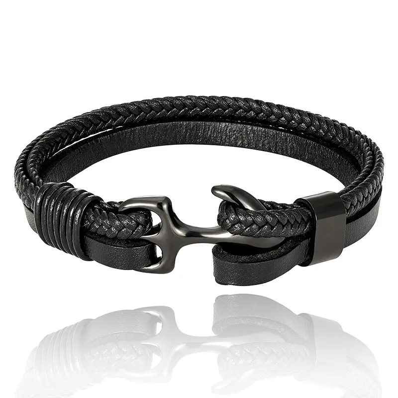 Bracelet En Cuir Tressé Avec Injecteur En Acier Inoxydable, ULmulticouche, Bijoux De Couple, Savoir à Chaud