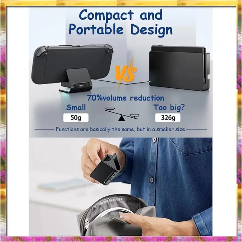 ABSU  Dock For Switch 2 Joycon Controller Fast  Base RGB Charging Stand Station For Switch 2 Game Accessories