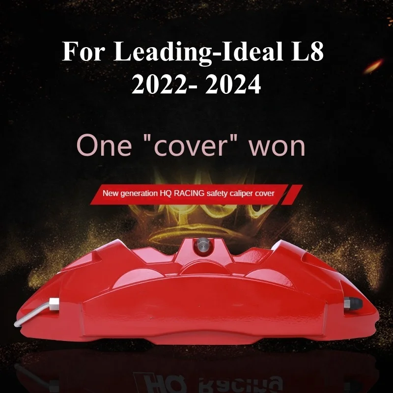 For Leading-Ideal L8 Car Brake Caliper Cover 3D Aluminum Metal Kit Front Rear Wheel Decoration 2022 2023 2024