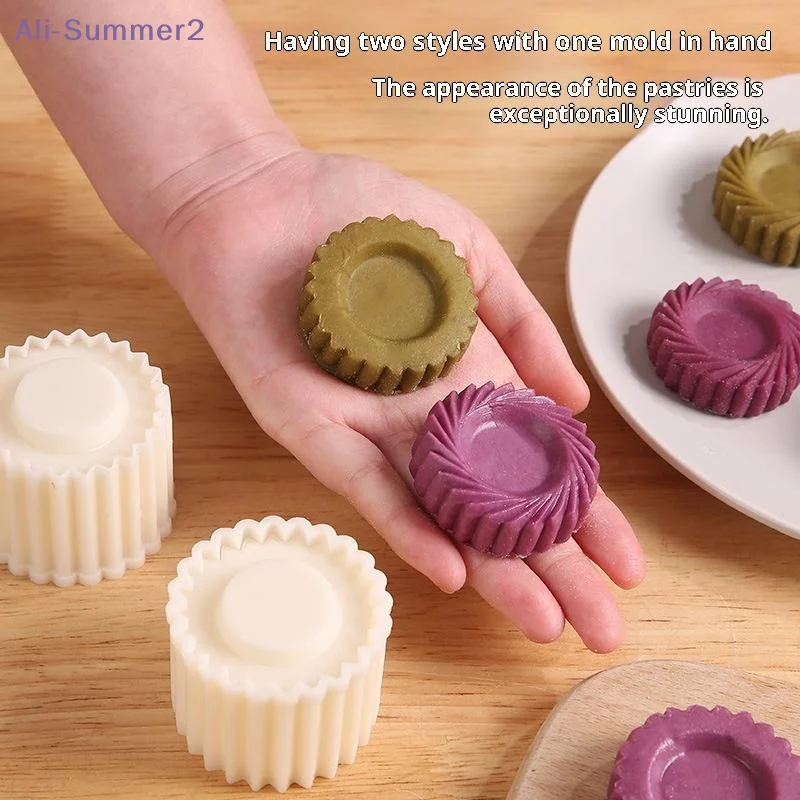 {Summer2} Detachable Pastry Mold Stamp Mooncake Mold Pastry Cake Decorating Tool Hand Pressure Home Diy Baking Mold