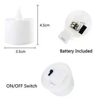 LED蠟燭電池供電無焰茶蠟燭模擬蠟燭燈婚禮生日派對家居裝飾燈燭台蠟燭 10 最佳銷售 LED小工具 - №6