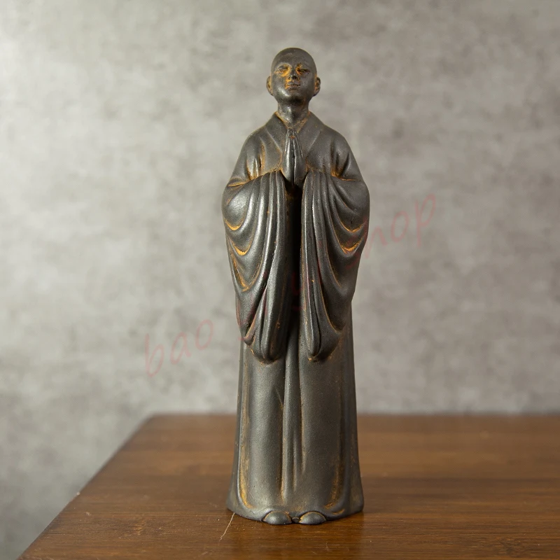 Imitation cast iron natural rust / living room, study  Handcraft  /Zen Amitabha tabletop decoration