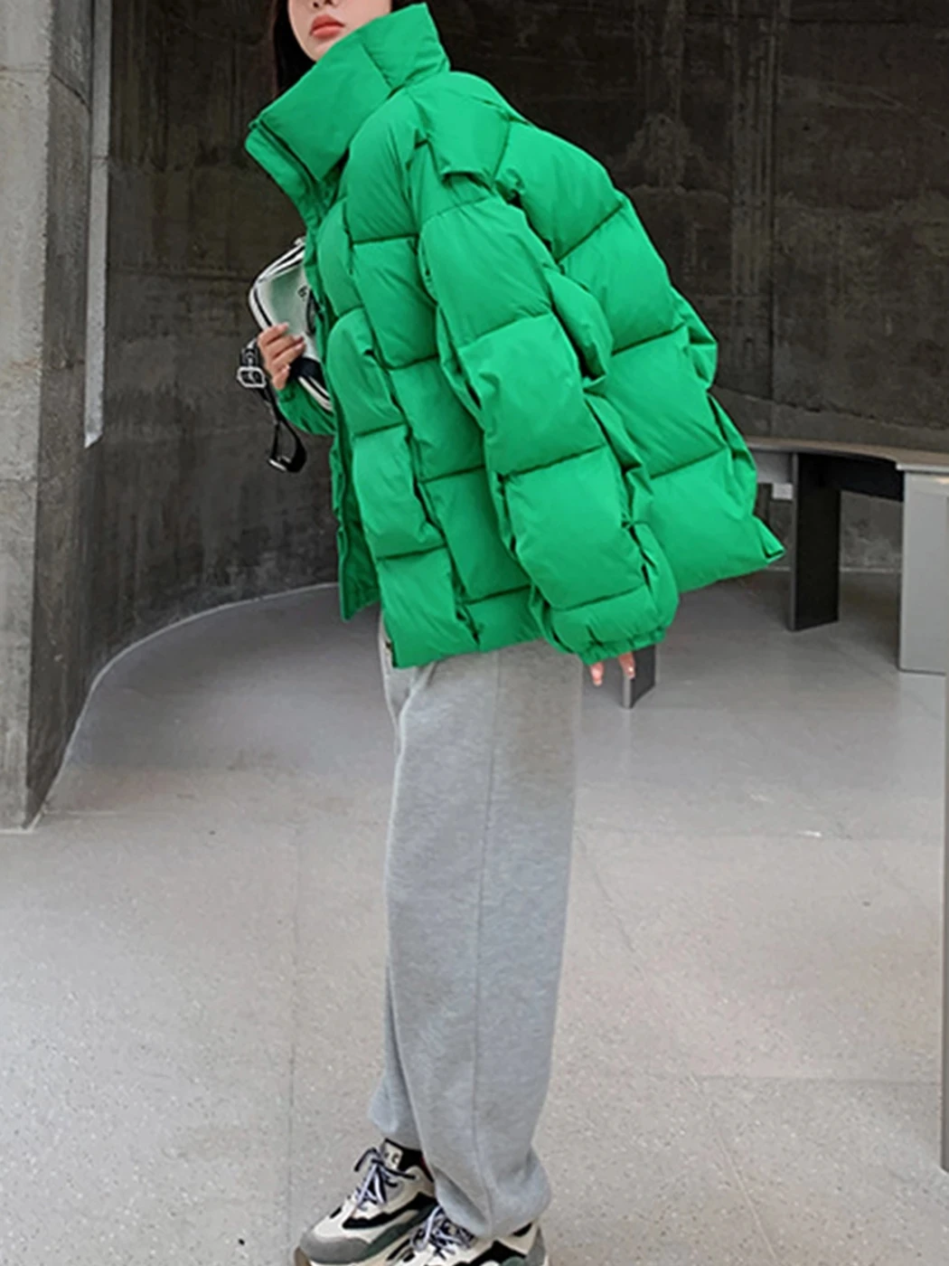 여성용 겨울 재킷 루즈핏 스트릿웨어 따뜻한 푸퍼 코트 솔리드 패션 여성 지퍼 다운 재킷 2025 여성 코튼 의류