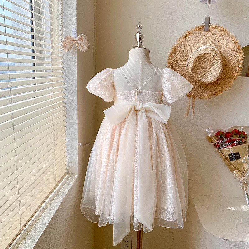 Girls Dress 2024 New Birthday Party Dress Baby Girl Lace Princess Dress Flower Girl Dresses for Party Girl Clothes