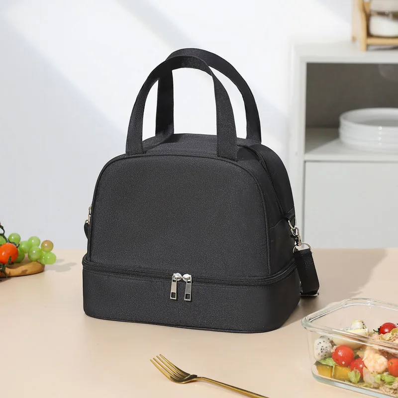 Large-capacity Hand-held with Shoulder Strap Insulated Bag Lunch Box Bag Student Thickened Waterproof Lunch Bag Insulated Case