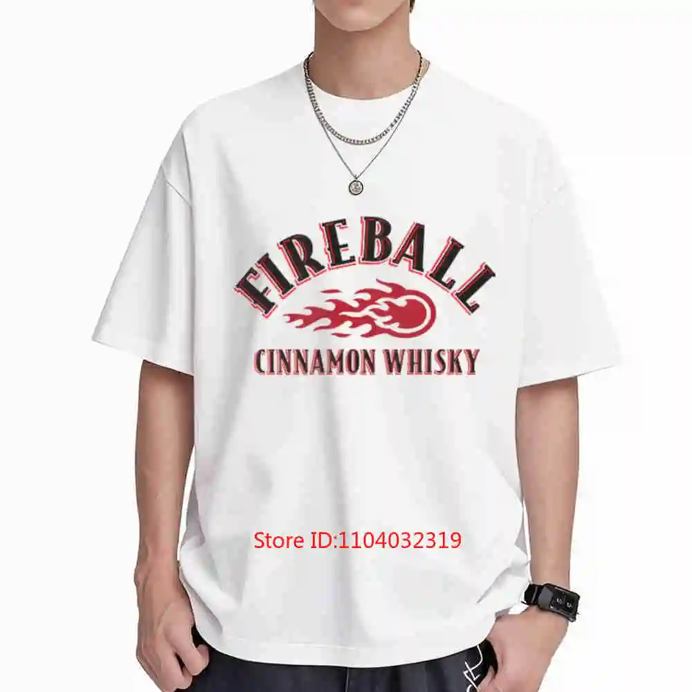 Fireball Whiskey Vintage Bar Beers Short Sleeve Tee 100% Cotton T-Shirt