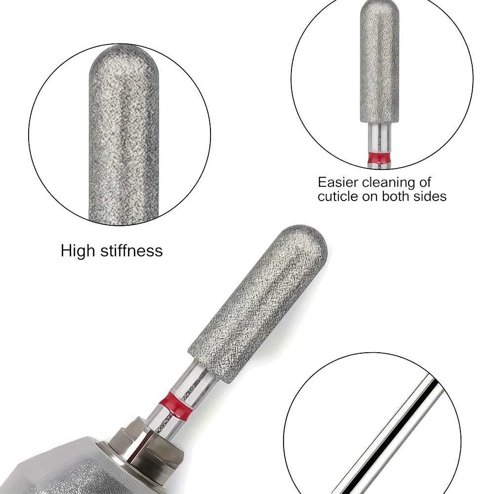 1/2/4/5/10 pcs/Set Diamond Nail Drill Bit, Suitable for Gel Polishing, Removes Dead Skin and Shapes Nails