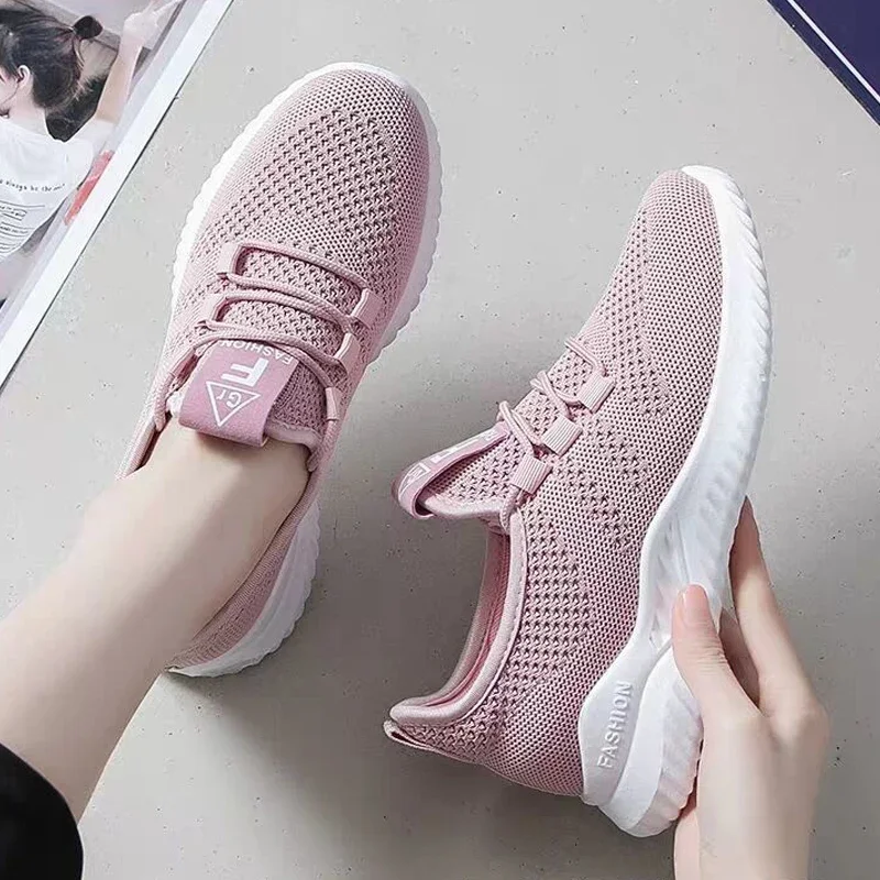 Sport Running Shoes Women Air Mesh Breathable Walking Women Sneakers Comfortable White Fashion Casual Sneakers