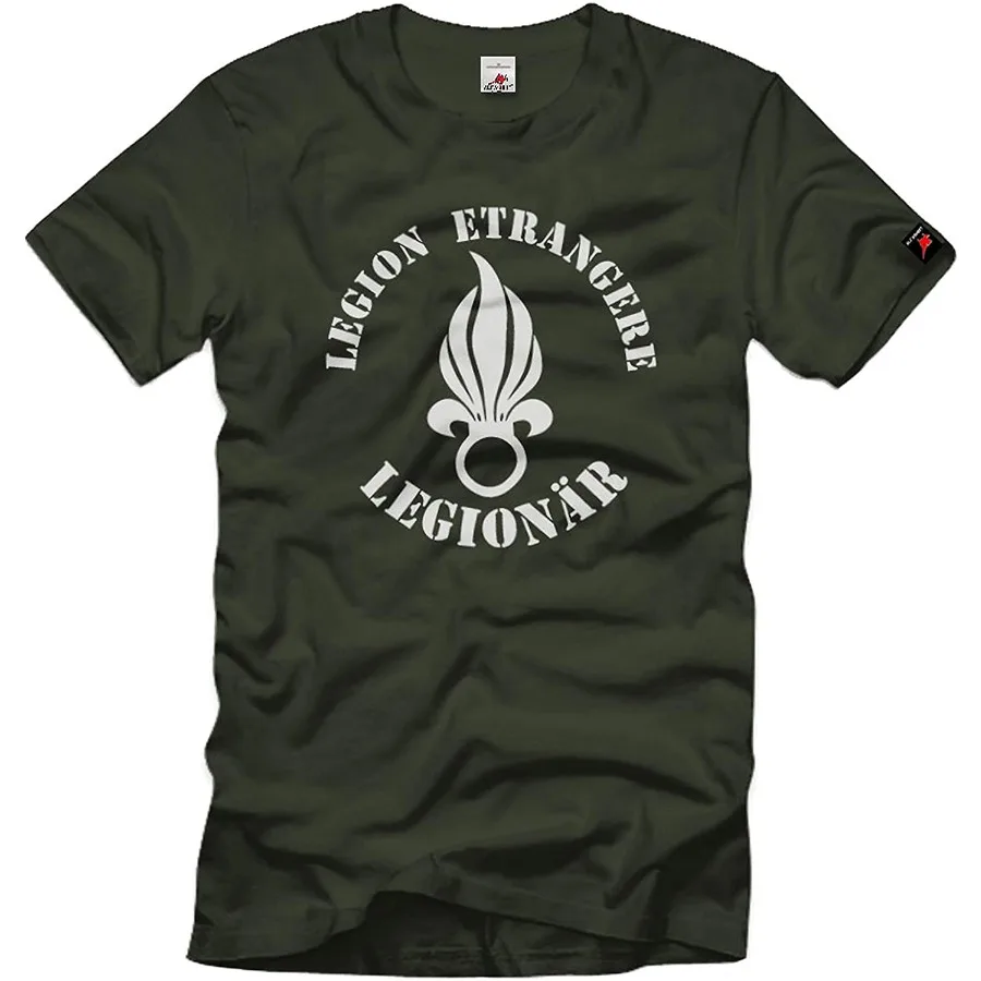 T-shirt homme 100% coton, court et décontracté, Légion étrangère, Etrangere Legion, France