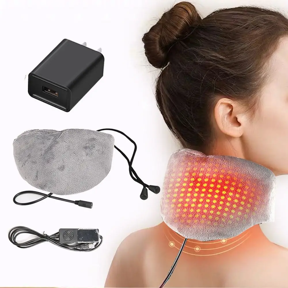 Portable Neck Pain Relieve Electric Neck Brace Temperature Control Soft Cervical Vertebra Warmer Adjustable Neck Massage Strap