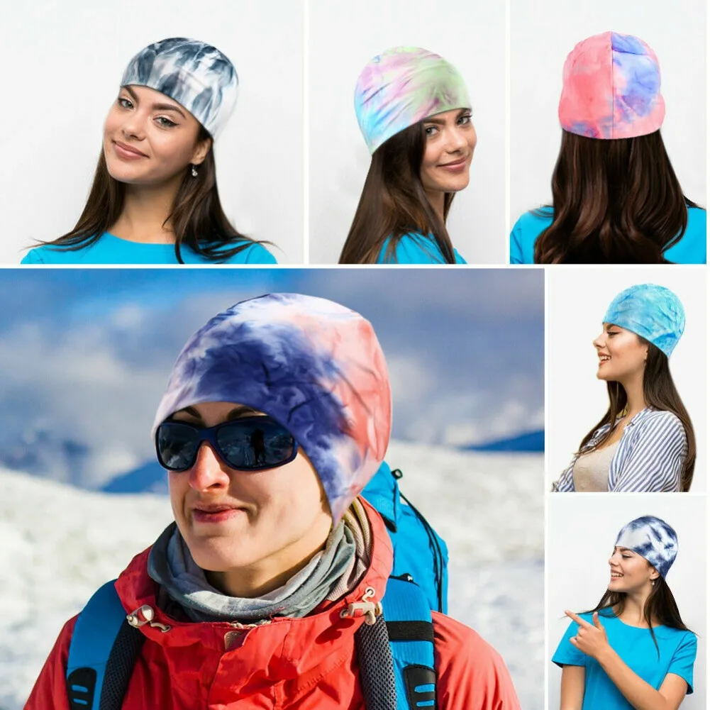 التعادل صبغ قبعة قبعة الشتاء التزلج ركوب الدراجات تشغيل الجمجمة قبعة يندبروف بيني الرياضة في الهواء الطلق تمتد الأذن دفئا قبعة للرجال والنساء