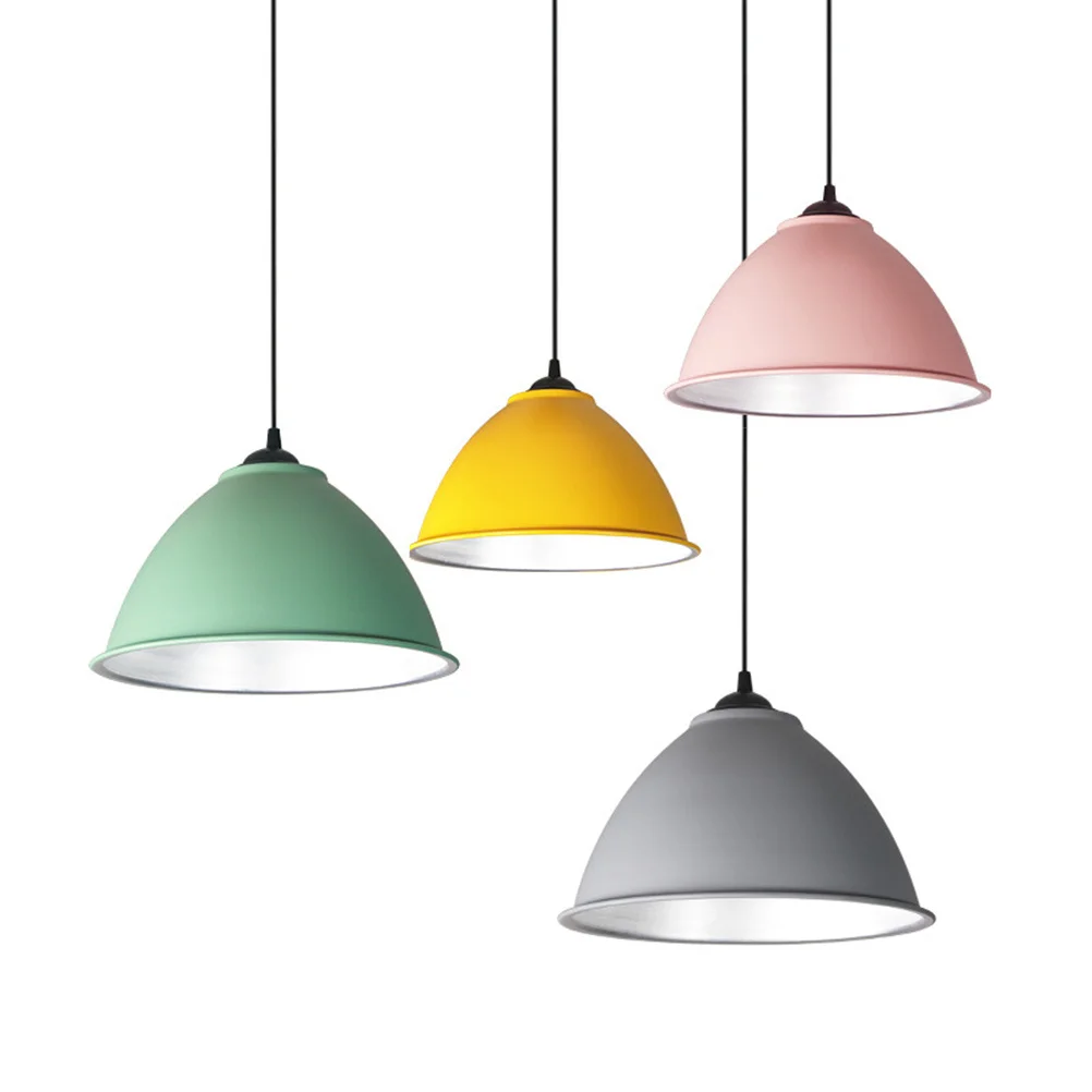 

1Pcs Ceiling Lamp Lampshade Industrial Style Creative Macaron Color Durable Aluminum Easy Install for Living Room Bedroom
