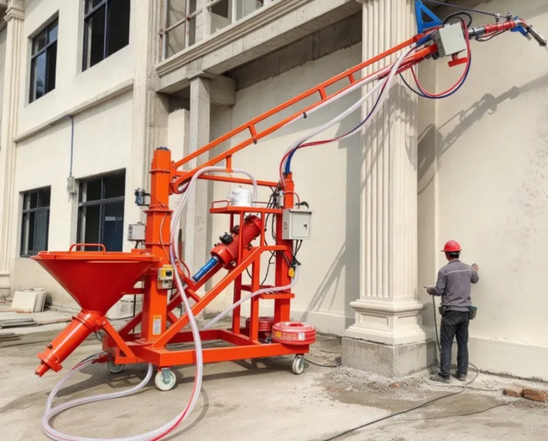 Popular Solid Built GRC Glass Fiber Spraying Machine, Cost Effective Wet Mix Shotcrete Machine For GRC Component Making