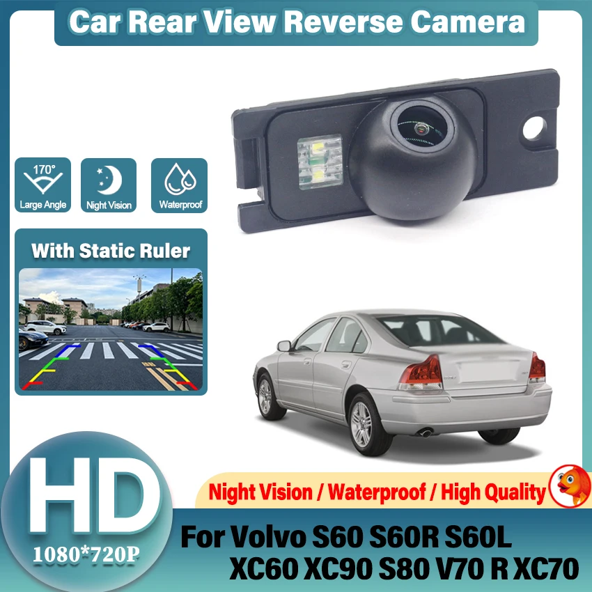 For Volvo S60 S60R S60L XC60 2001~2009 XC90 S80 1999~2006 V70 R XC70 2000~2007 HD Car Rear View Reverse Back up Parking Camera
