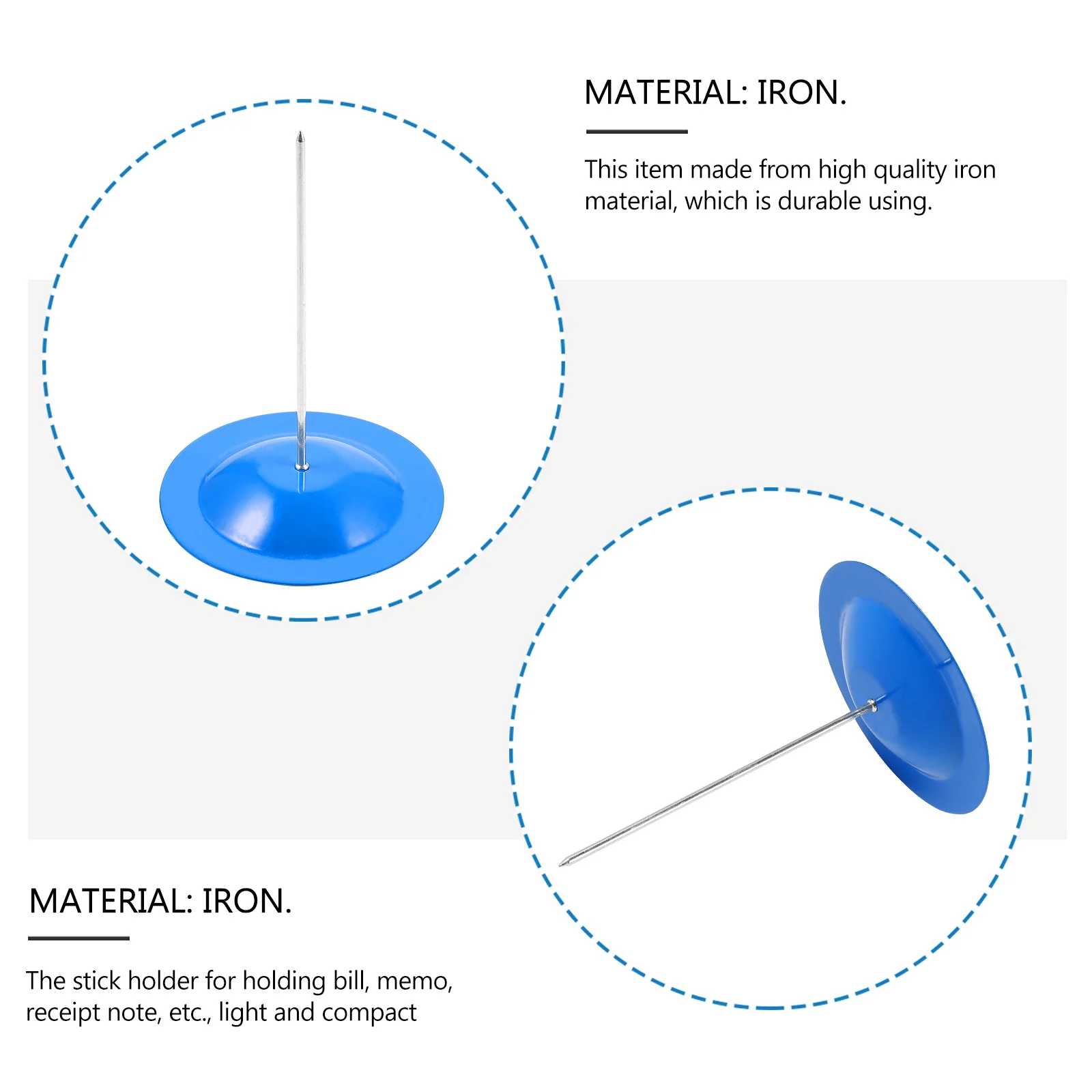 4 قطعة تحقق المغزل حامل الفولاذ المقاوم للصدأ فاتورة شوكة لمطعم مكتب عمل ورقة استلام تخزين سبايك عصا المنظم #3