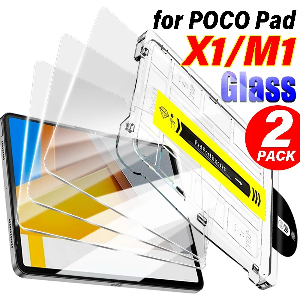 

1-2Pcs Easy Installation Tempered Glass Screen Protectors for Poco Pad M1 / ​​POCO Pad X1 HD Protective Film for Poco Pad X1/M1