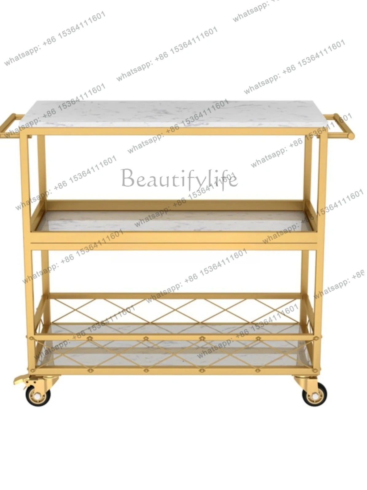 wrought iron marble dining cart gold home kitchen dining room trolley rack mobile side cabinet