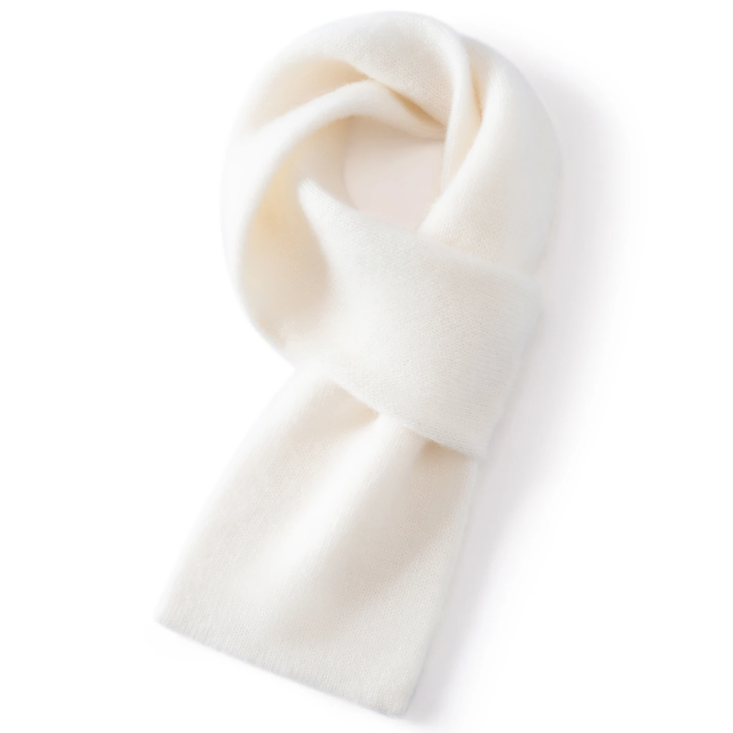 Jueqi Children's Pure Cashmere Knit Scarf — Unisex Perforated Pattern, Cozy Neck Warmer, New Fall/Winter Collection