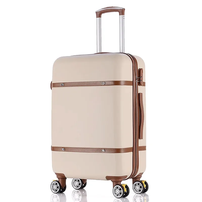 2024 New Retro Luggage Women Small Boarding Suitcase Trolley Case 20 inch Password Suitcase Sets Men