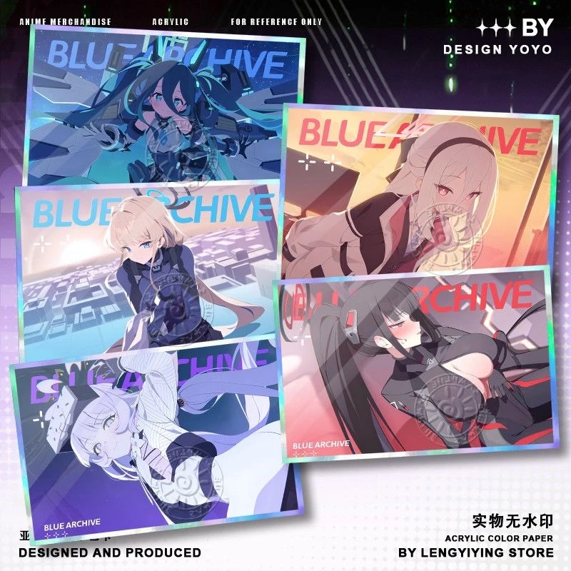 

Akeboshi Himari Tsukatsuki Rio Blue Archive Acrylic Colored Paper Signature Card Cosplay Game Peripheral Desktop Decoration