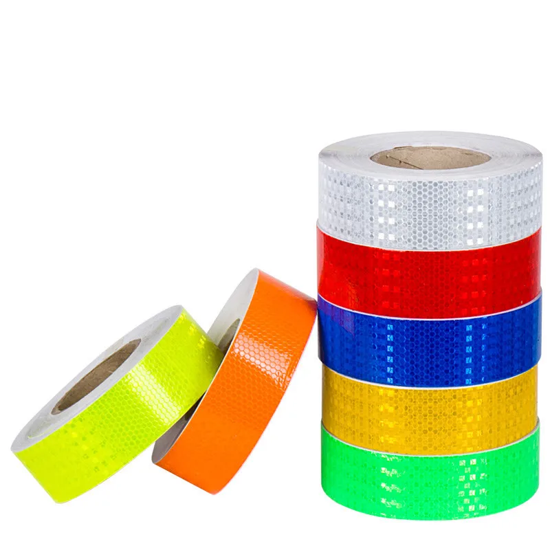 5 cm x 3 m waarschuwingsmarkering reflecterende tape autowiel veiligheidsreflectorstrip zelfklevende fiets autosticker fietsaccessoires