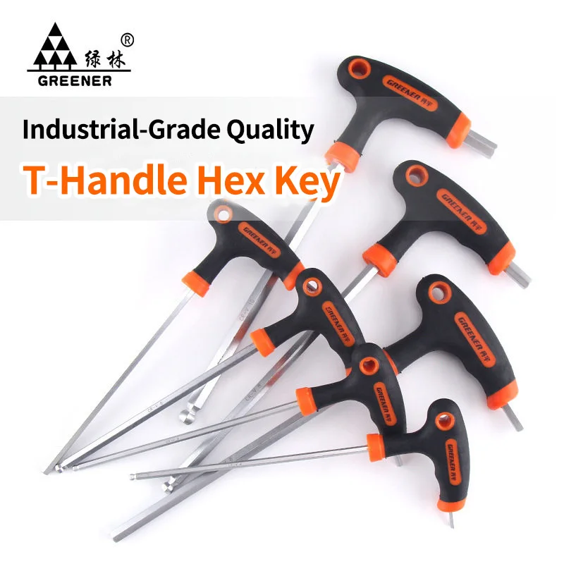 

Набор шестигранных ключей GREENERY с Т-образной рукояткой, 2–10 мм, с плоской/шаровой головкой + Torx T10–50, с резиновой рукояткой, для ремонта велосипедов, автомобилей и бытовой техники