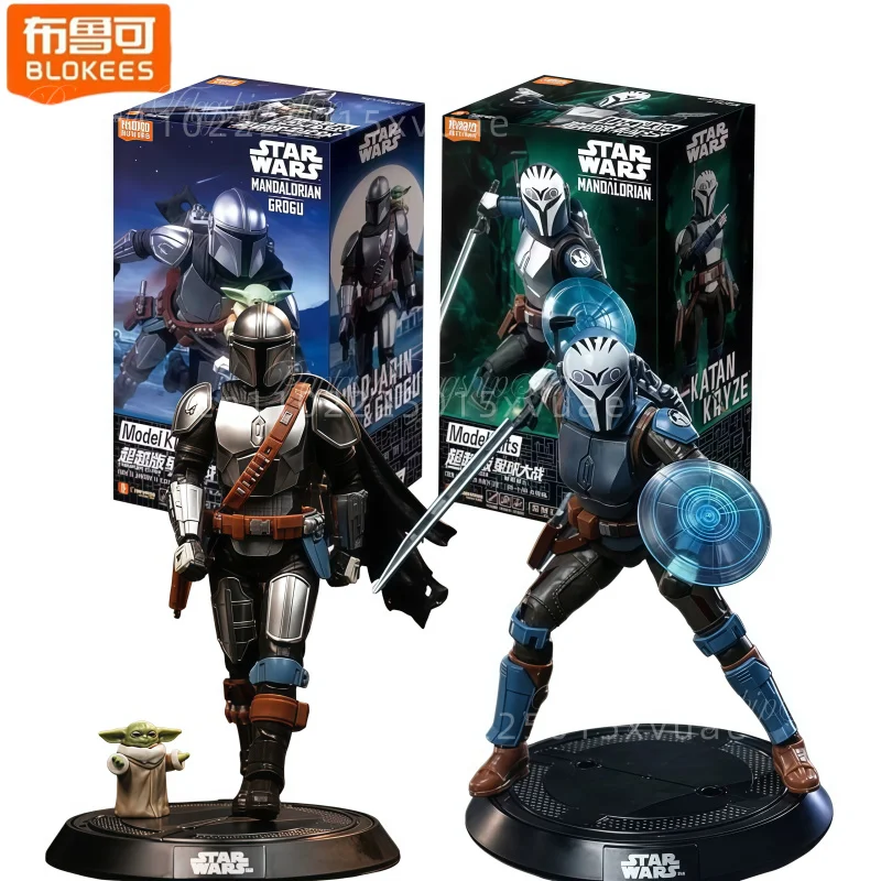 新しいブロキーズ-スターウォーズ-マンダロリアン-グローグ-組み立て式可動アクションフィギュア-モデル玩具-ディン・ジャリン-グローグ-コレクション-デコレーションギフト