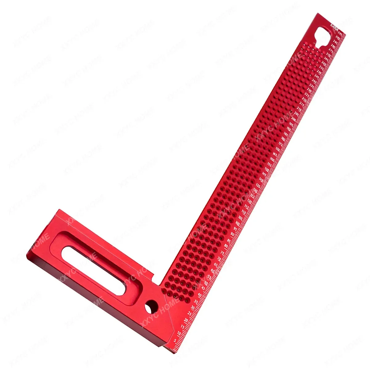 Woodworking Square Aluminum Framing Mitre Square Carpenter Scribe L-Type Hole Ruler Aluminum Right Angle Protractor Mark Gauge