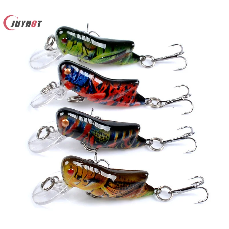 Grasshopper Road Lure Insect Bionic Bait 3.4g/4.5cm Painted Plastic Hard Bait Fake Bait Fishing Lure