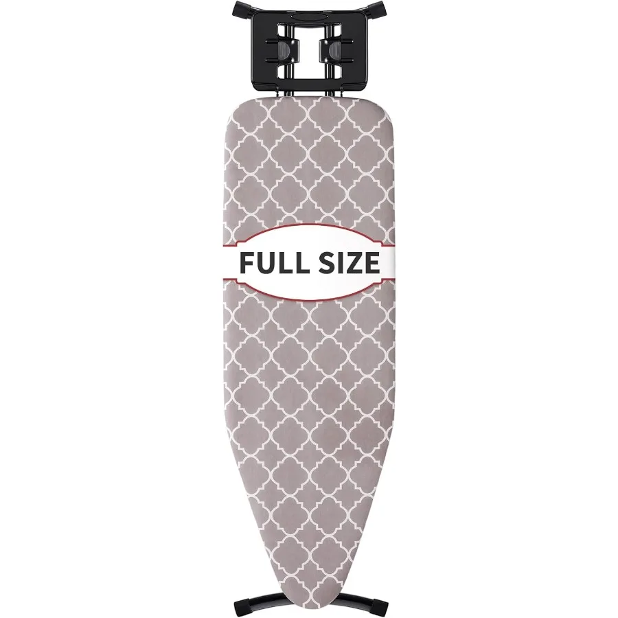 

Full Size Ironing Board 57" L X15 W, Large Wide Sturdy Ironing Board with Iron Rest, Foldable Adjustable Iron Board with Heat Re