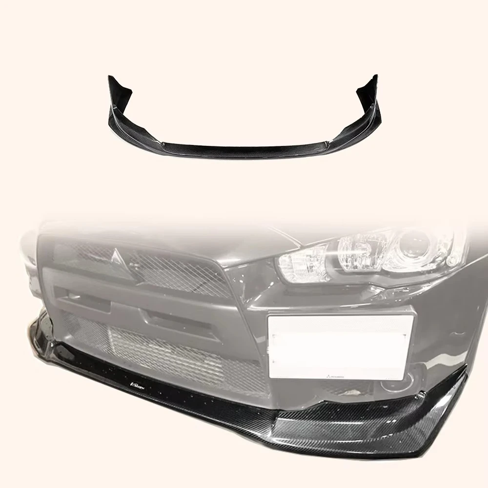 

For Mitsubishi EVO 10 X 07-16 VRS Style Carbon Fiber Front Bumper Diffuser Lip