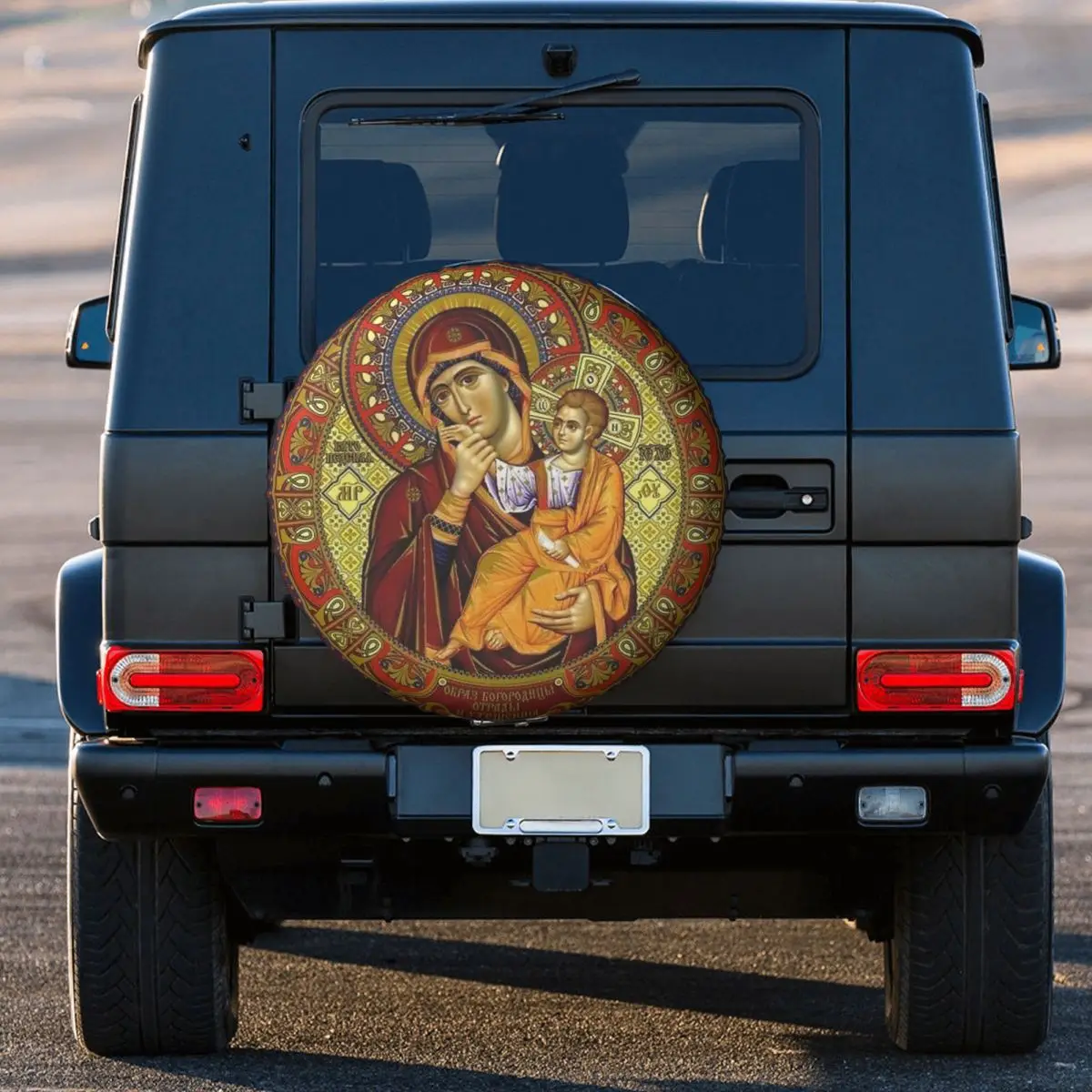 

Virgin Mary,Jesus ,Christ Tire Cover Wheel Protectors Weatherproof Universal for Jeep Trailer RV SUV Truck Camper Travel Trailer