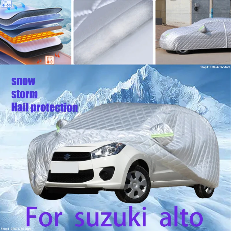 

For suzuki alto Outdoor Cotton Thickened Awning For Car Anti Hail Protection Snow Covers Sunshade Waterproof Dustproof