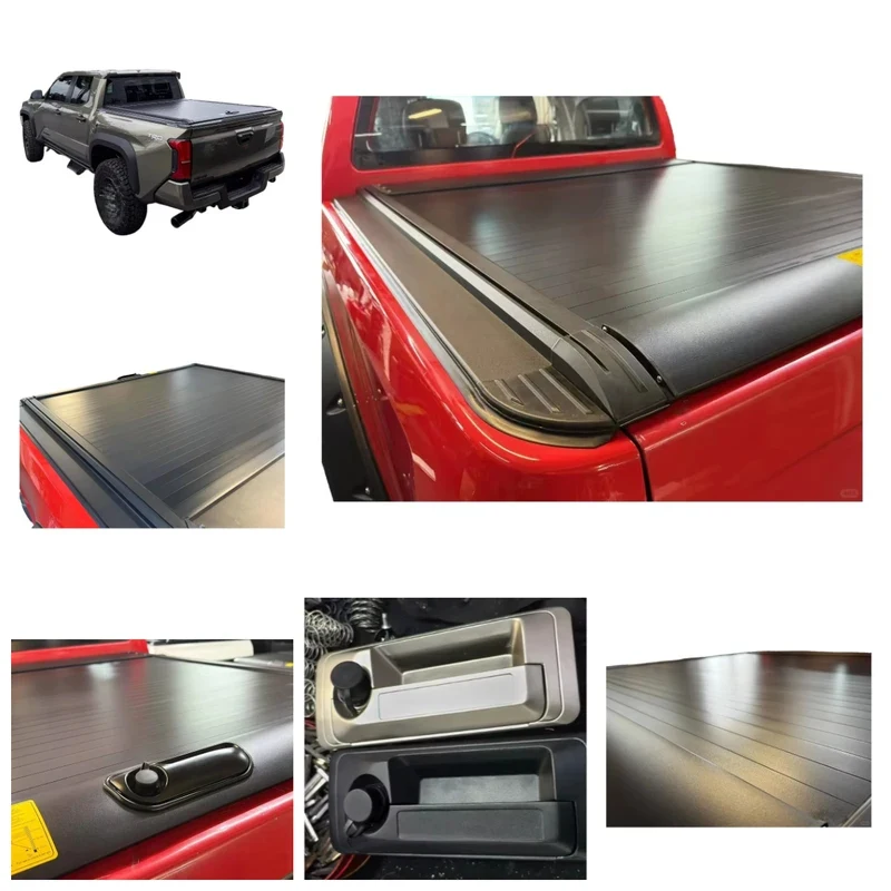 

Short Bed Manual Roller Shutter Tonneau Cover Aluminum Waterproof Retractable Truck Bed Lid
