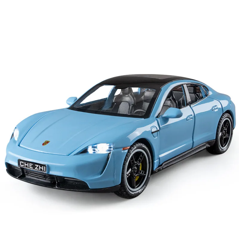 1:32 Porsche Taycan High Simulation Diecast Metal Alloy Model car Sound Light Pull Back Collection Kids Toy Gifts A547