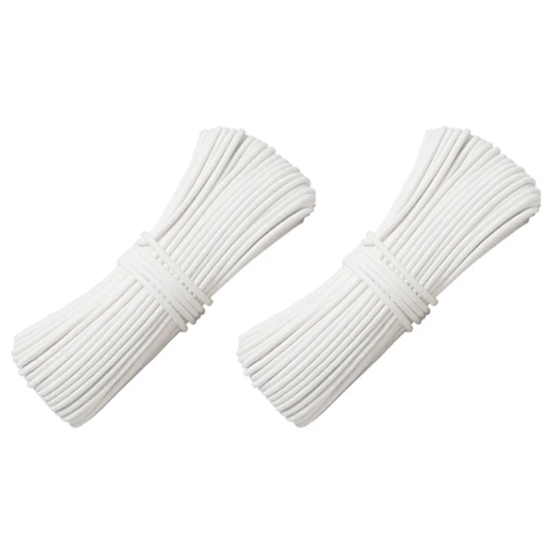 

AB35-2Pcs 5Mm 50M Self Watering Wick Cord For Planter Pot DIY Automatic Slow Release Wicking Device Irrigation System