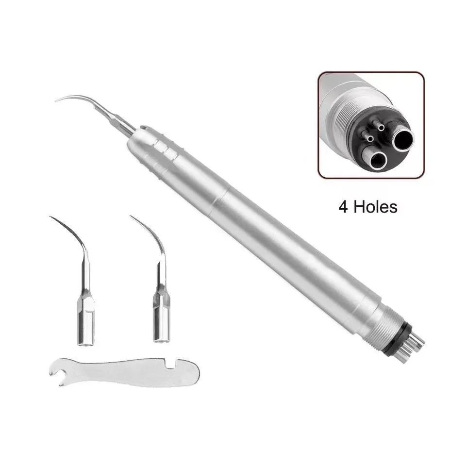 

1PC Dental Equipment Ultrasonic Air Scaler 3 Tips and Wrench 2 /4Holes Teeth Cleaning Dental Air Scaler Handpiece