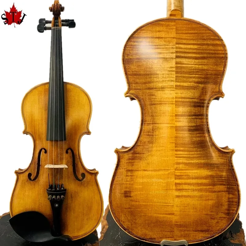 

Strad style SONG Brand maestro Handmade Solid Wood 4/4 violin , India A grade ebony accessories,clear and nice sound #10030