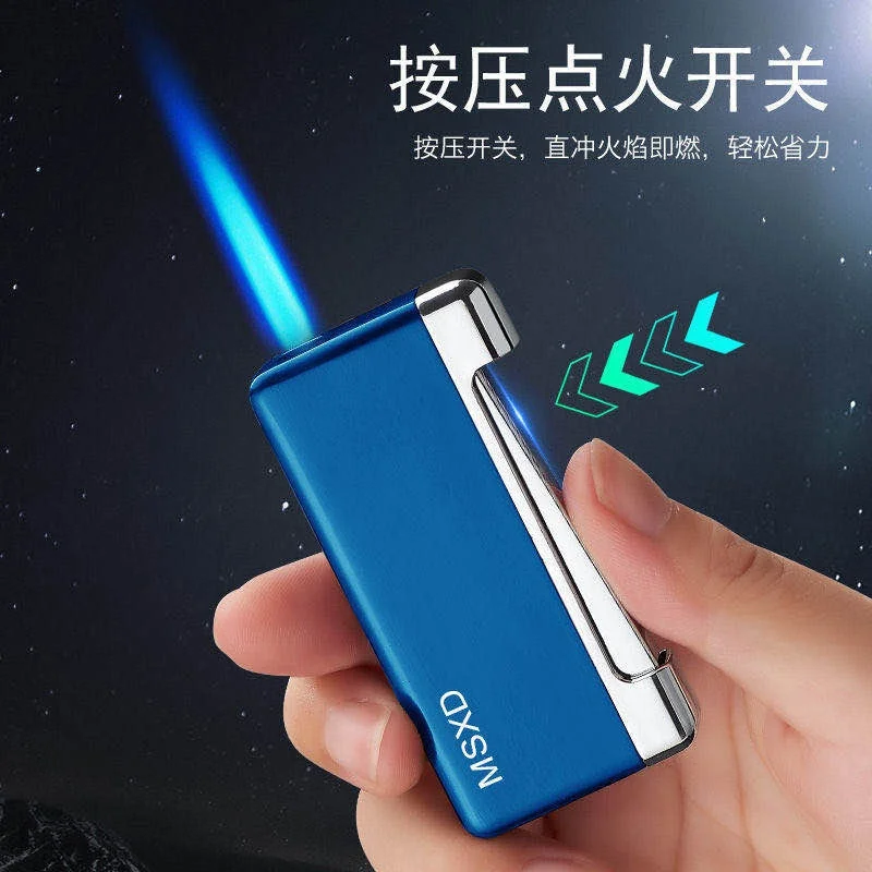 

Strong Fire Outdoor Flame Stylish Design Gas Lighter Inflatable Windproof Straight Lighter Men Cigarette Lighters (No Gas In)