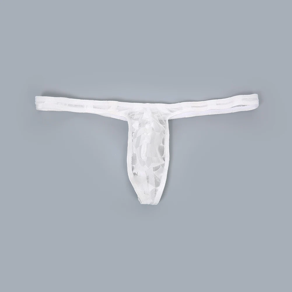 

Sleep Bottoms Lingerie Men's Panties Plaid Briefs Underwear Thongs Ultra-thin Low Rise G-Strings Gay Sissy Pouch Underpants