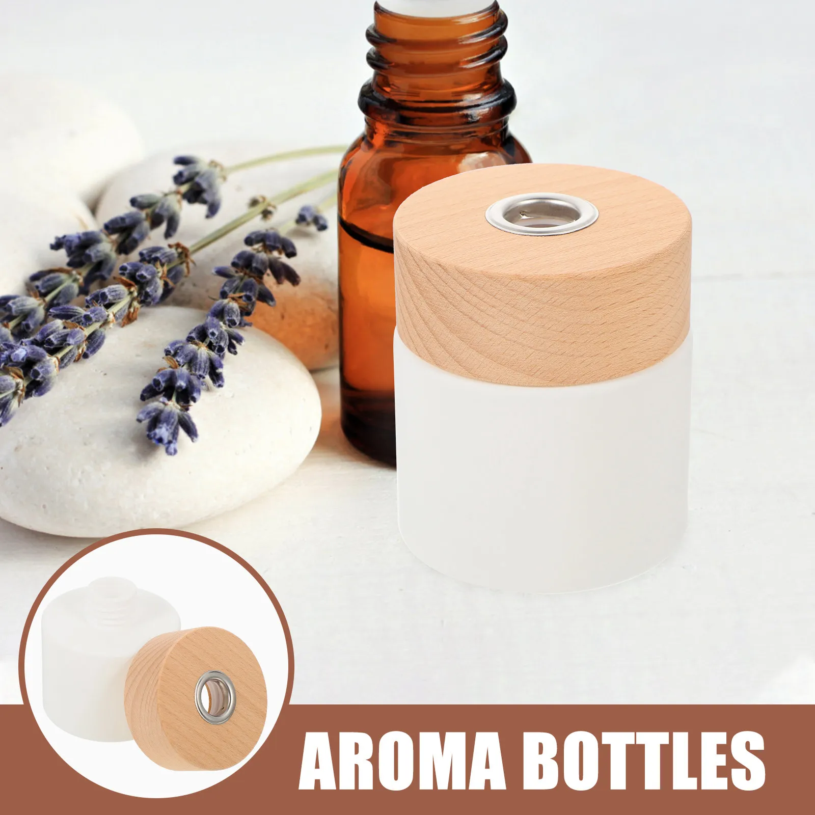 

Ароматерапевтический цилиндрический диффузор-флакон из стекла для эфирных масел, многоразовый портативный флакон, идеальный подарок, декор для рабочего стола