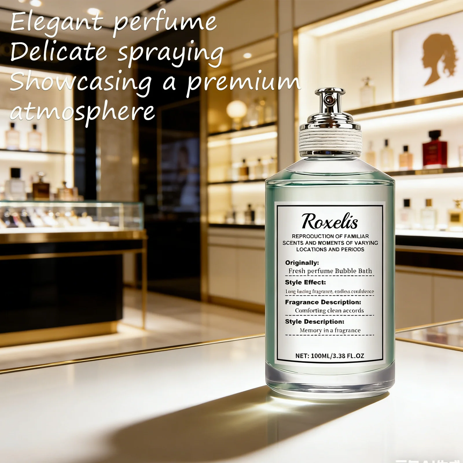 

ROXELIS 100 мл Ароматическая пена для ванн Fresh Perfume. Создает теплую и очаровательную атмосферу, способствует подчеркнуть вашу индивидуальность.