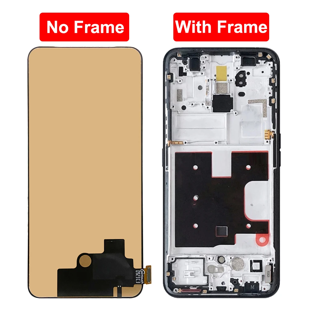 6.53\'\' LCD For OPPO Reno2 Z Display Touch Screen PCKM70 CPH1945 PCKM80 Digitizer Assembly Replacement Repair With Frame Tested