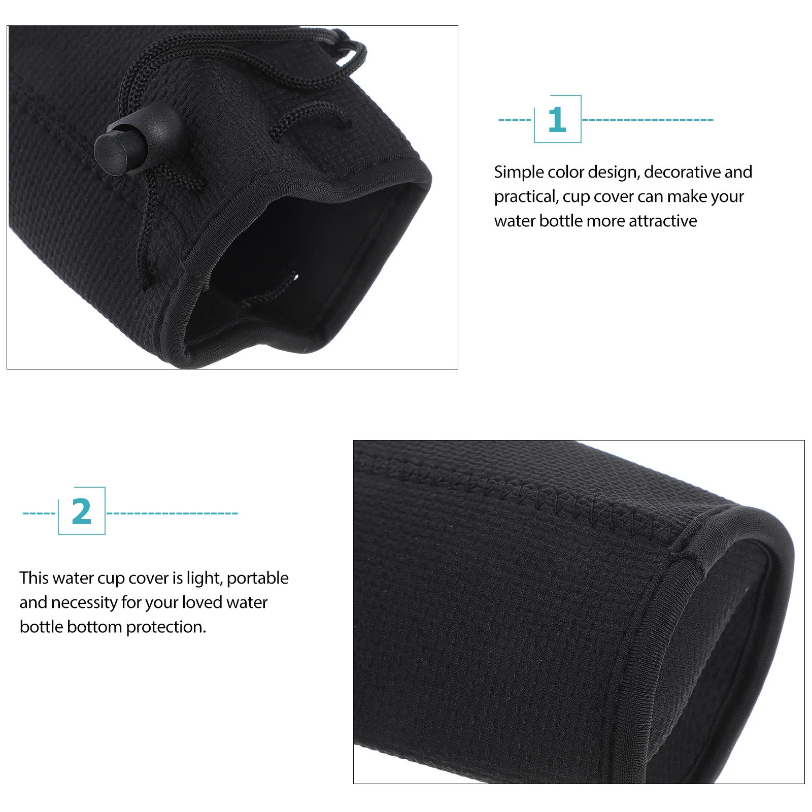 

Reusable Durable Water Bottle Protector Neoprene Sleeve Outdoor Camping Hiking Cup Cover Insulated Bottle Body Sleeve Noise