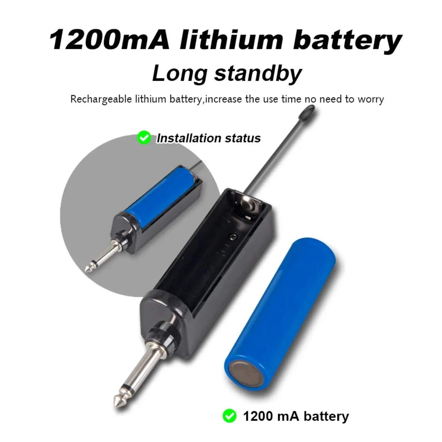 Wireless Microphone  X220U UHF Recording Karaoke Mic With Rechargeable Lithium Battery Receiver Work 5 Hours  Speaker